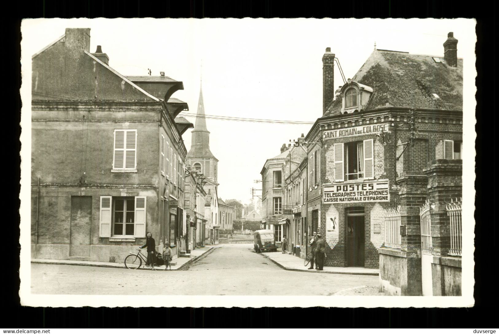 76 Seine Maritime Saint Romain De Colbosc La Poste Et Rue Georges Grimm ( Format 9cm X 14cm ) - Saint Romain De Colbosc