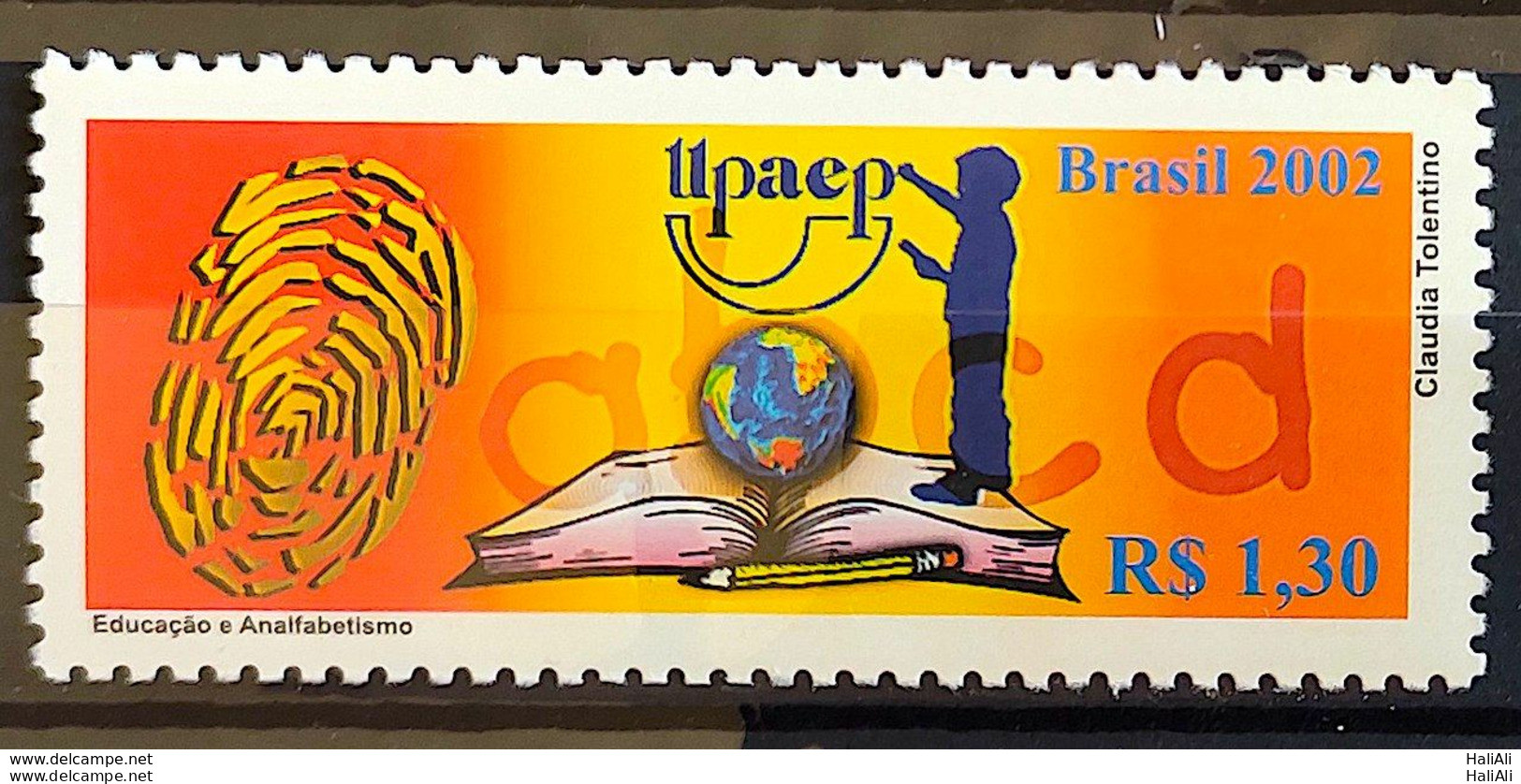 C 2492 Brazil Stamp Education And Illiteracy Book Map Upaep 2002 - Neufs