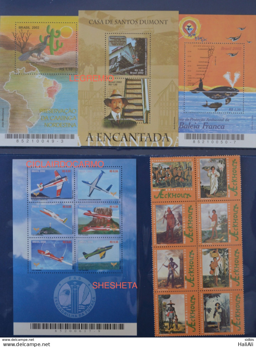 Collection Brazil Stamp Yearpack 2002 - Annate Complete