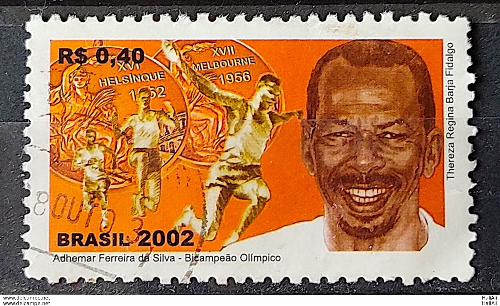 C 2481 Brazil Stamp Adhemar Ferreira Da Silva Jump Triple Athletics 2002 Circulated 2 - Usati