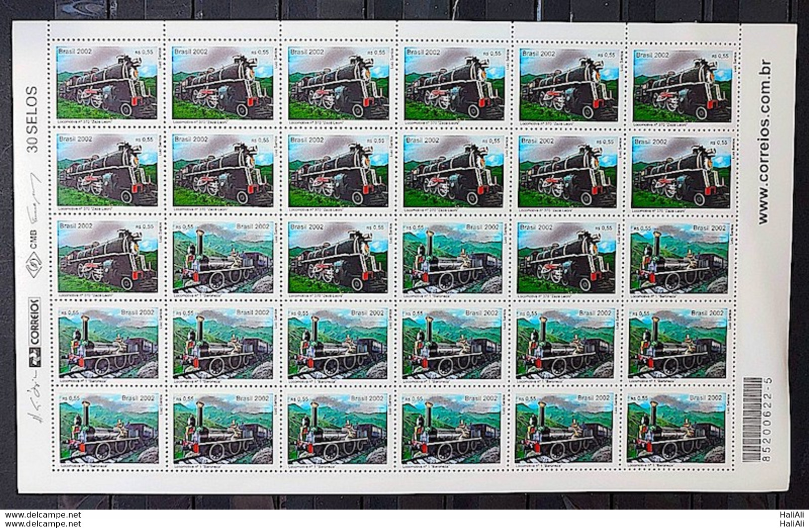 C 2488 Brazil Stamp Baroneza Zeze Trem Transporte 2002 Sheet - Neufs