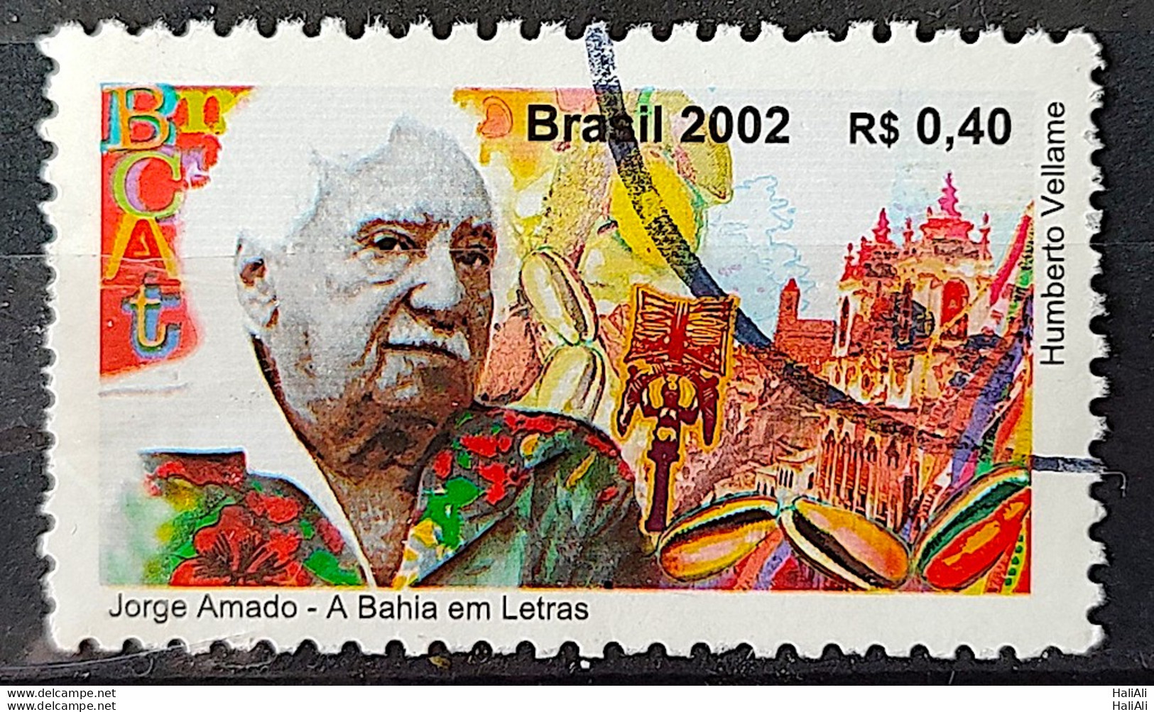 C 2477 Brazil Stamp Jorge Amado Bahia Literature Cocoa Church 2002 Circulated 5 - Gebraucht