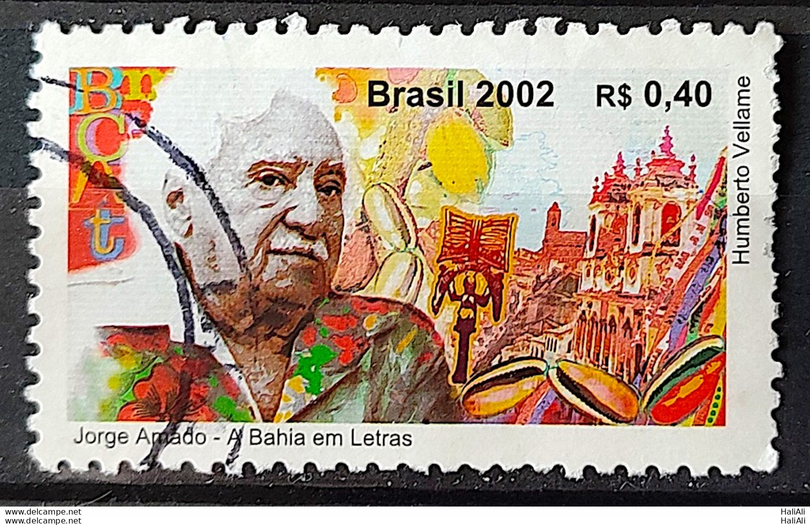 C 2477 Brazil Stamp Jorge Amado Bahia Literature Cocoa Church 2002 Circulated 2 - Gebruikt