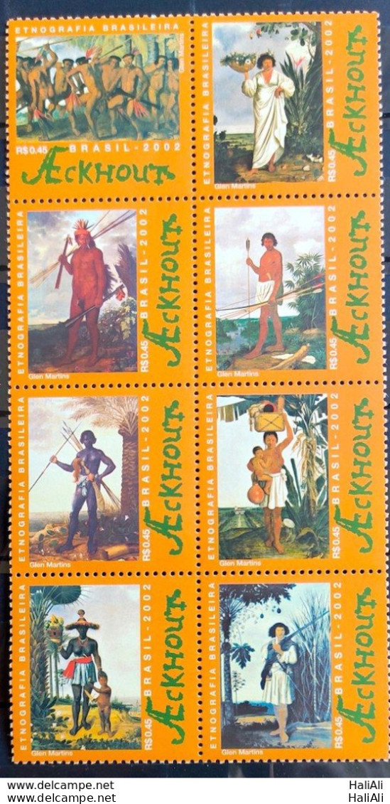 C 2497 Brazil Stamp Postcard FDC Ethnography Painting Art Ackhout Indian Netherlands 2002 - Neufs