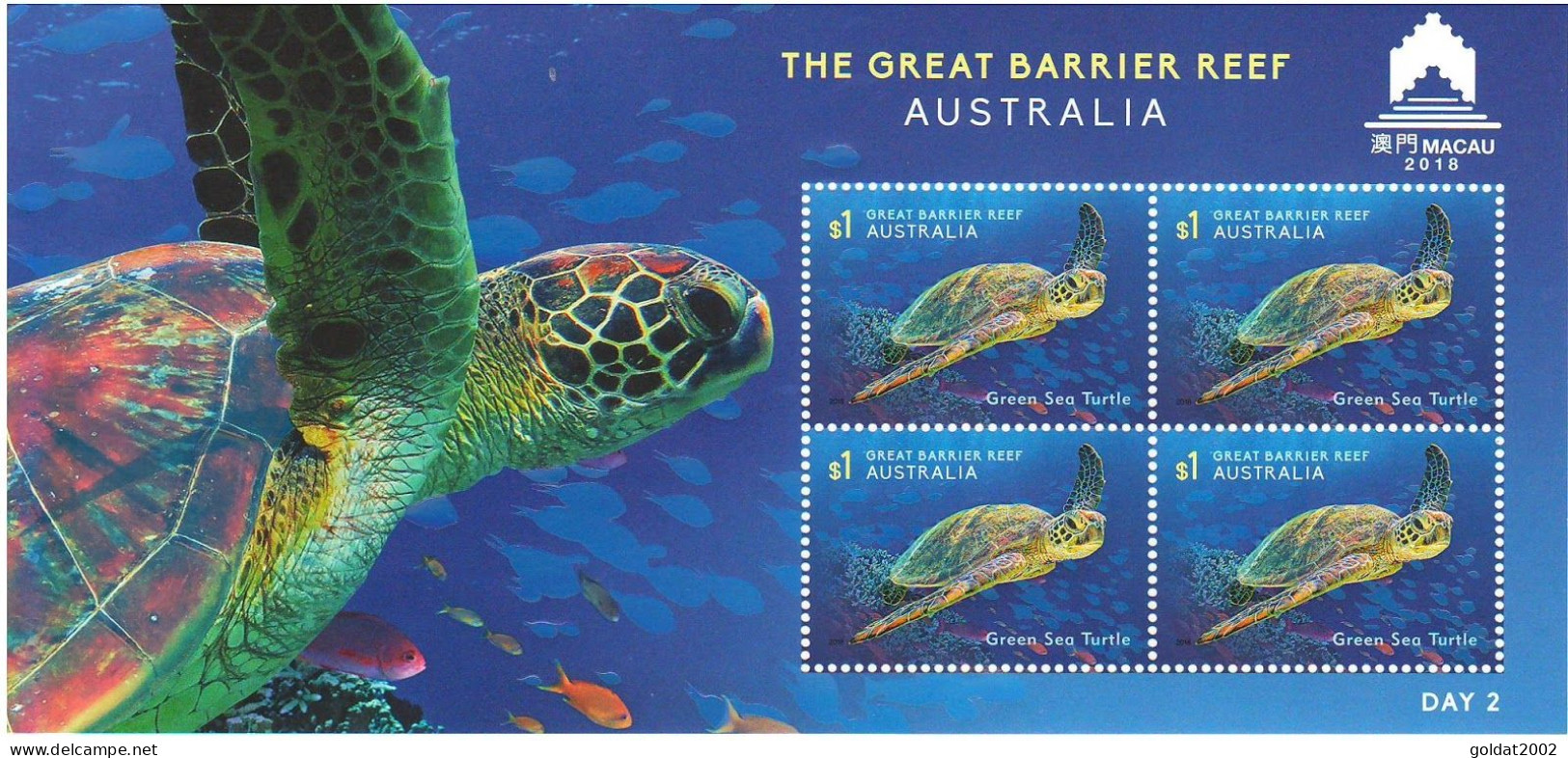 Australia 2018, The Great Barrier Reef, Multi-Sensory Stamps Sets , Unusual . - Volledige & Onvolledige Vellen