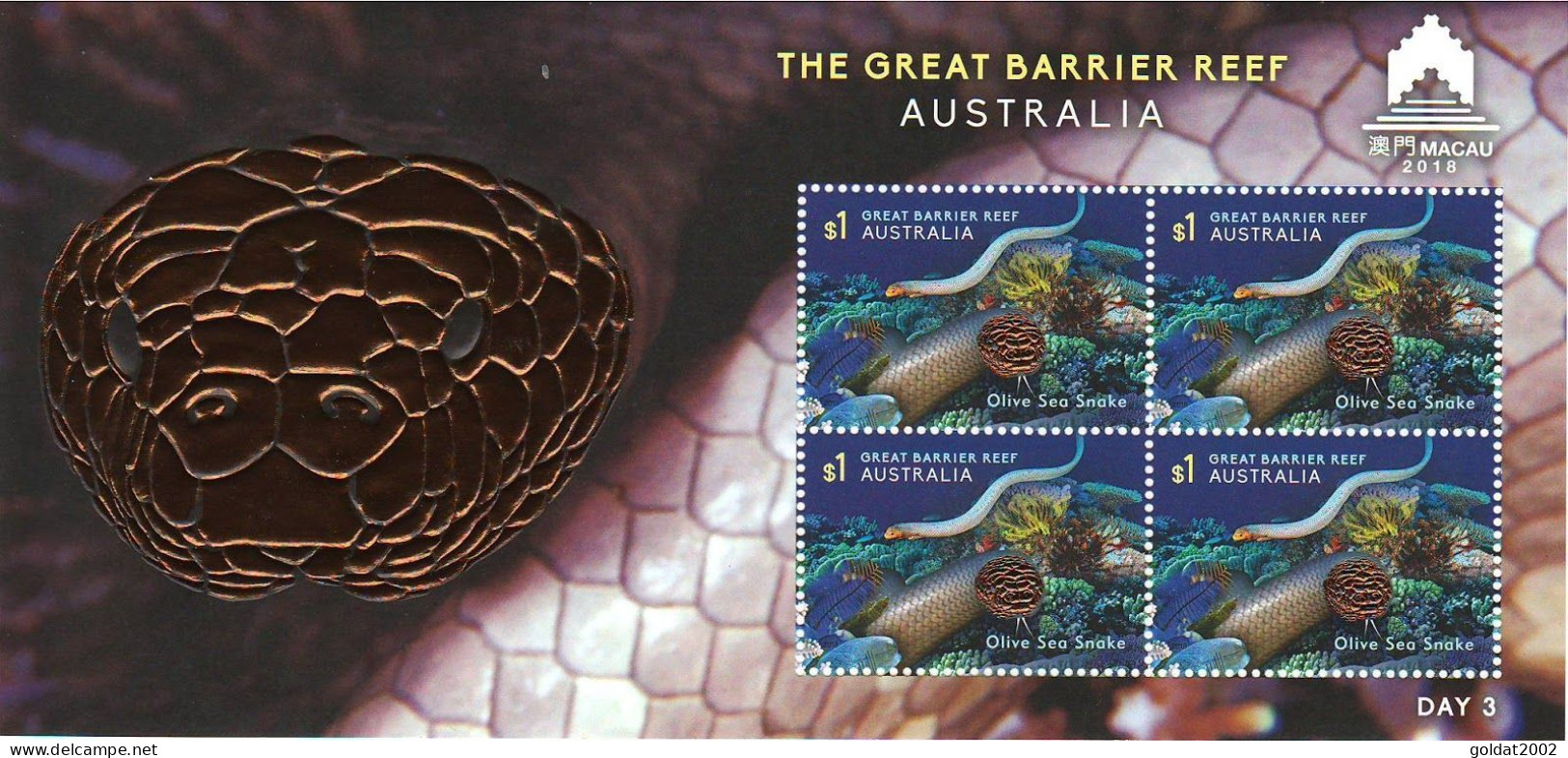 Australia 2018, The Great Barrier Reef, Multi-Sensory Stamps Sets , Unusual . - Sheets, Plate Blocks &  Multiples