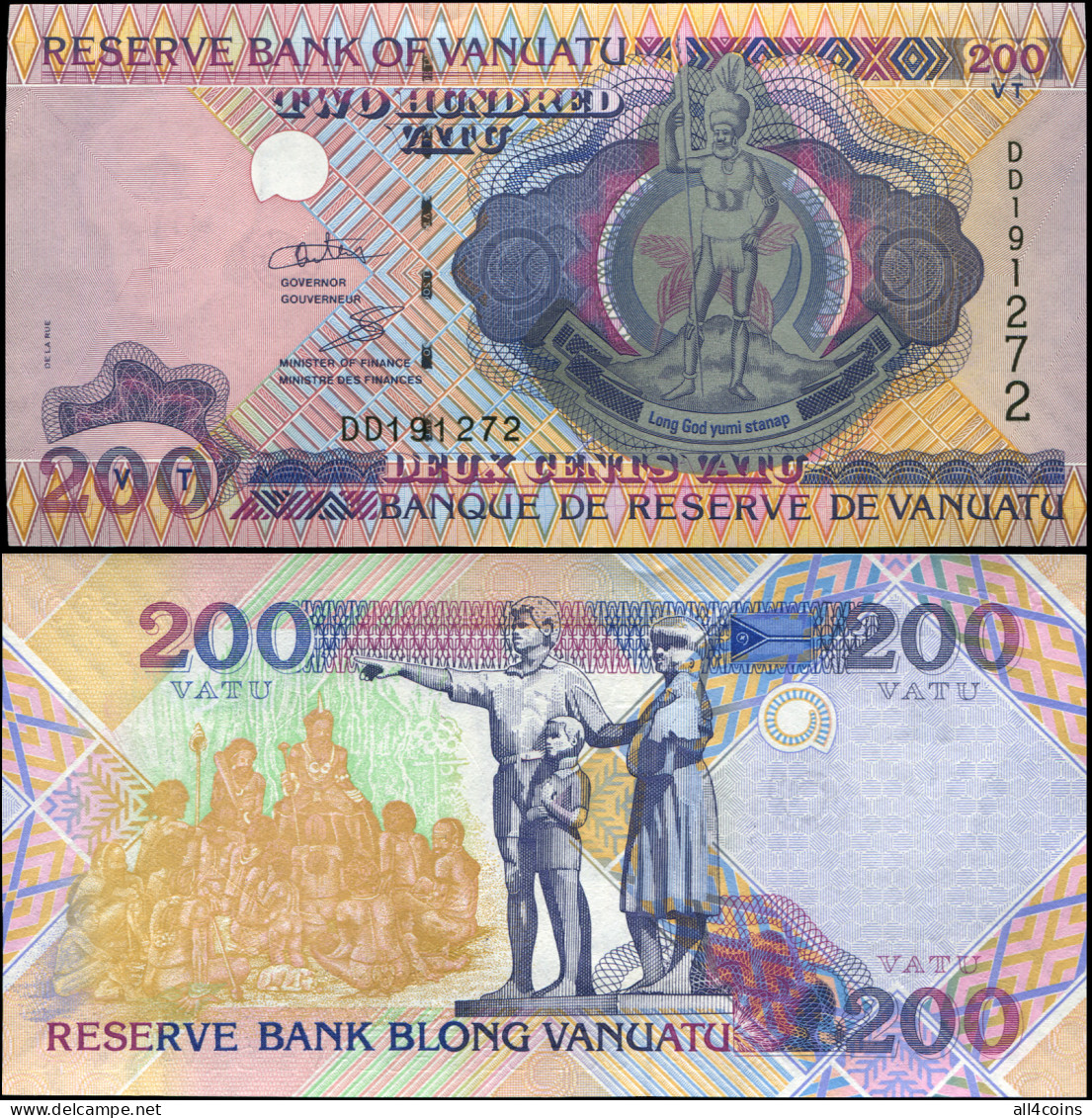 Vanuatu 200 Vatu. ND (2010) Unc. Banknote Cat# P.8c - Vanuatu