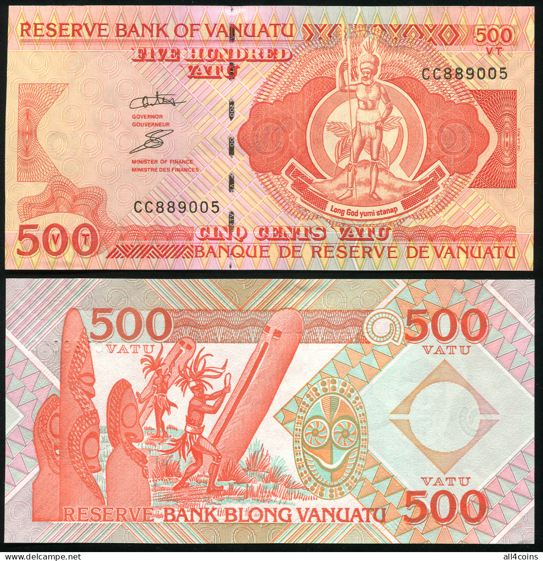 Vanuatu 500 Vatu. ND (2010) Unc. Banknote Cat# P.5c - Vanuatu