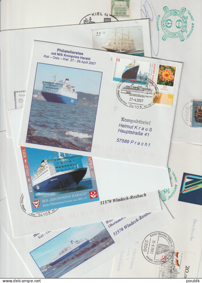 50 Ship Covers From Every Corner Of The World. Postal Weight Approx 260 Gramms. Please Read Sales Conditions Under  - Schiffe