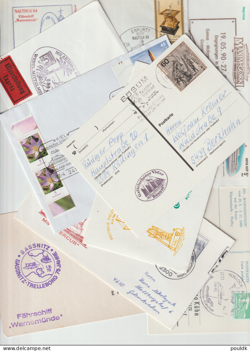 50 Ship Covers From Every Corner Of The World. Postal Weight Approx 260 Gramms. Please Read Sales Conditions Under  - Schiffe