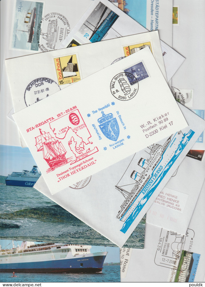 50 Ship Covers From Every Corner Of The World. Postal Weight Approx 260 Gramms. Please Read Sales Conditions Under  - Schiffe