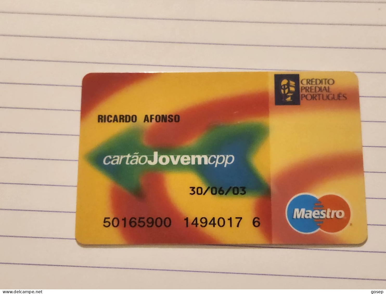 PORTUGAL-RICARDO AFONSO-MAESTRO-(50165900-1494017-6)-(30.06.03)-Good Card - Credit Cards (Exp. Date Min. 10 Years)