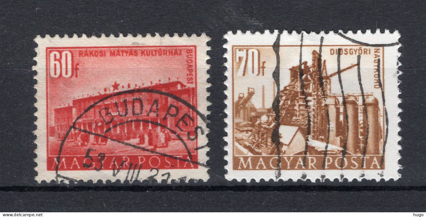 HONGARIJE Yt. 1008/1008A° Gestempeld 1951-1952 - Usati