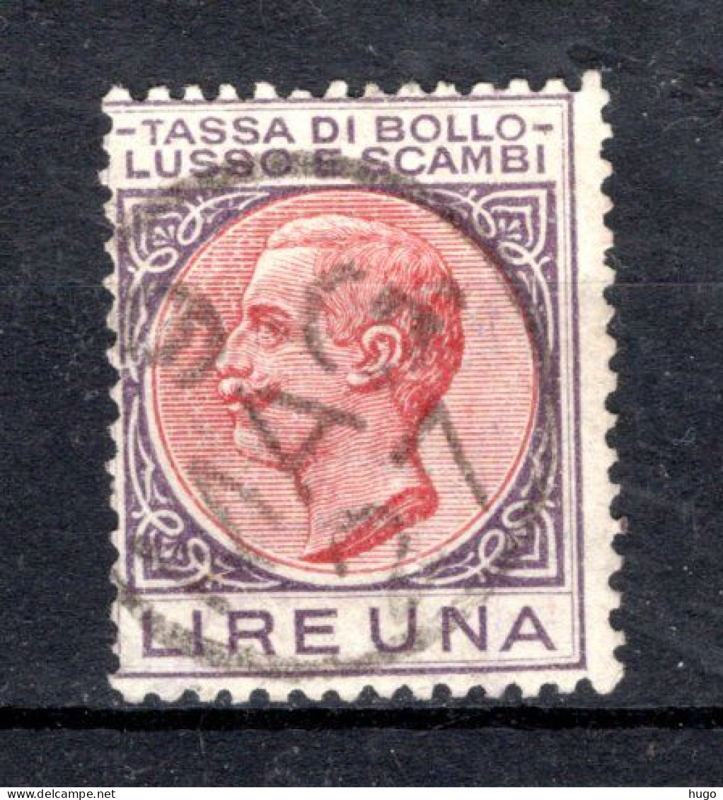 ITALIE Revenue Stamps Fiscal - Tassa Di Bollo - Lusso E Scambi - Lire Una - Fiscale Zegels