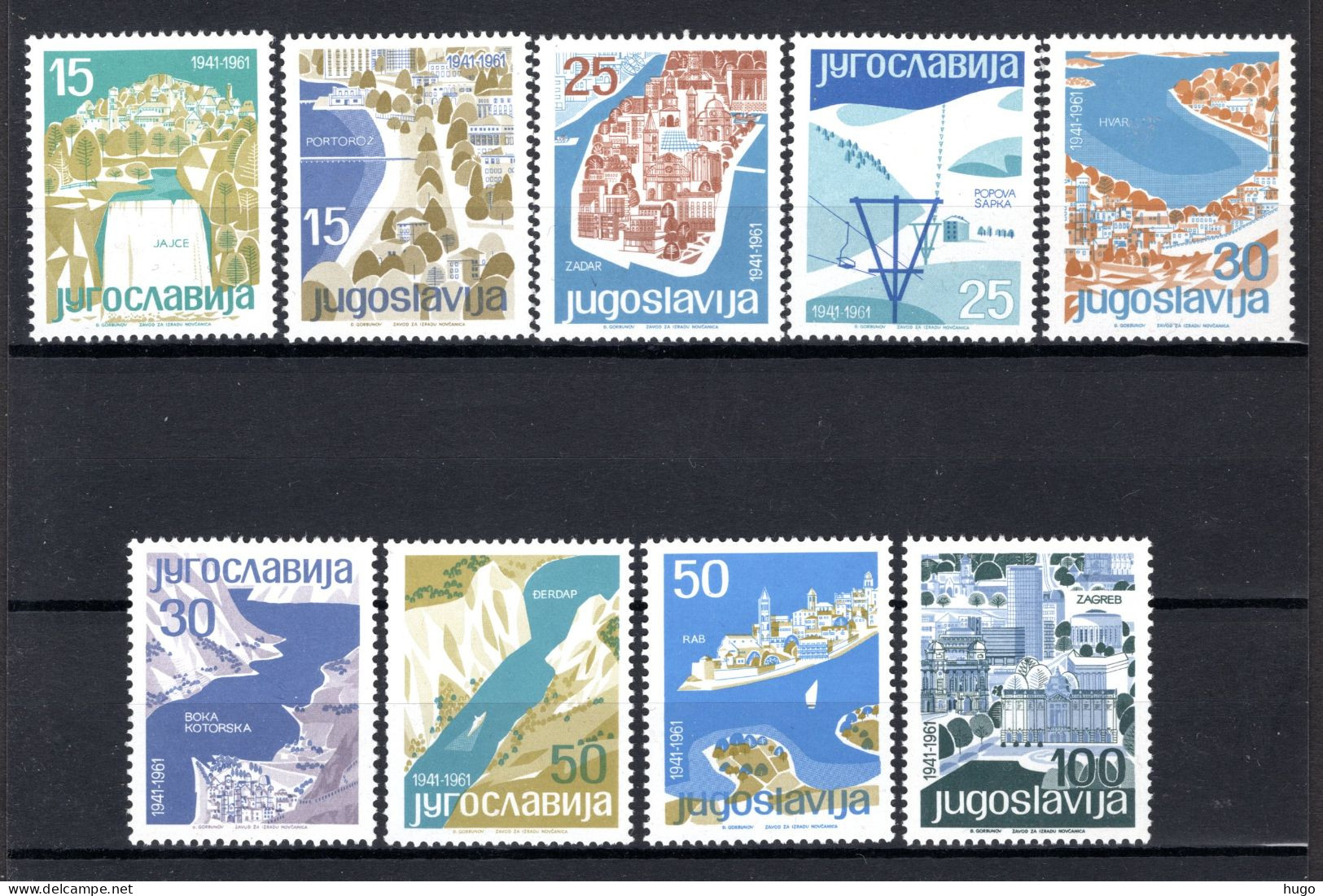 JOEGOSLAVIE Yt. 892/900 MNH 1962 - Unused Stamps