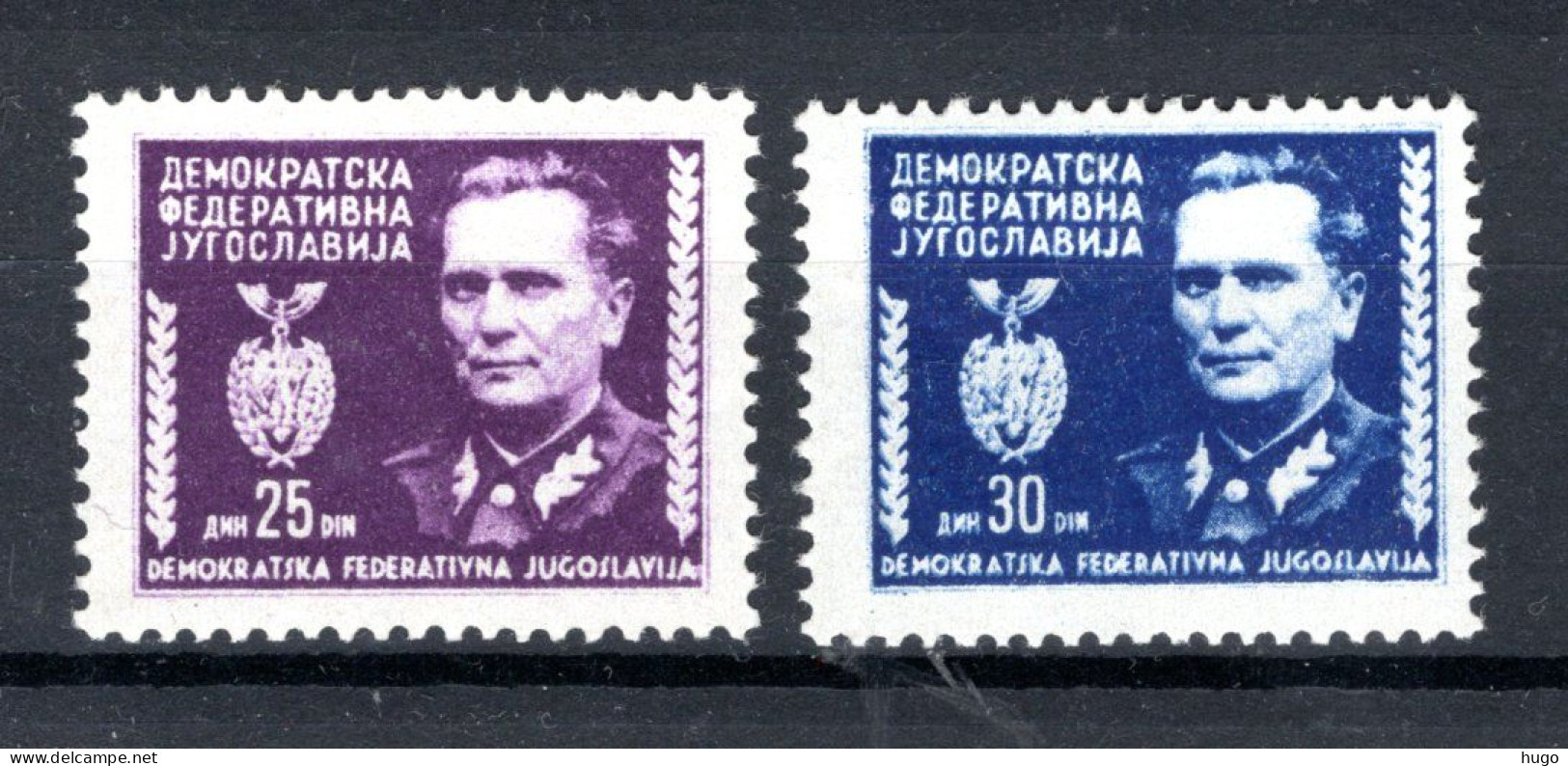 JOEGOSLAVIE Yt. 416/417 MNH 1945 - Nuovi