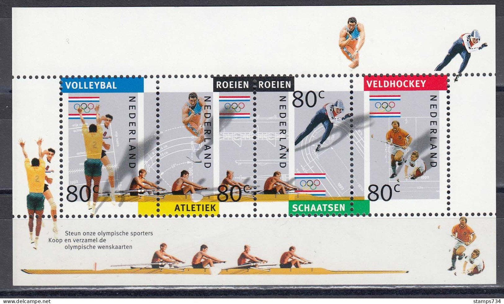 Niederlande 1992 - Olympic Games'1992, Albertville And Baecelona, Mi-Nr. Bl. 36, MNH** - Blocks & Sheetlets