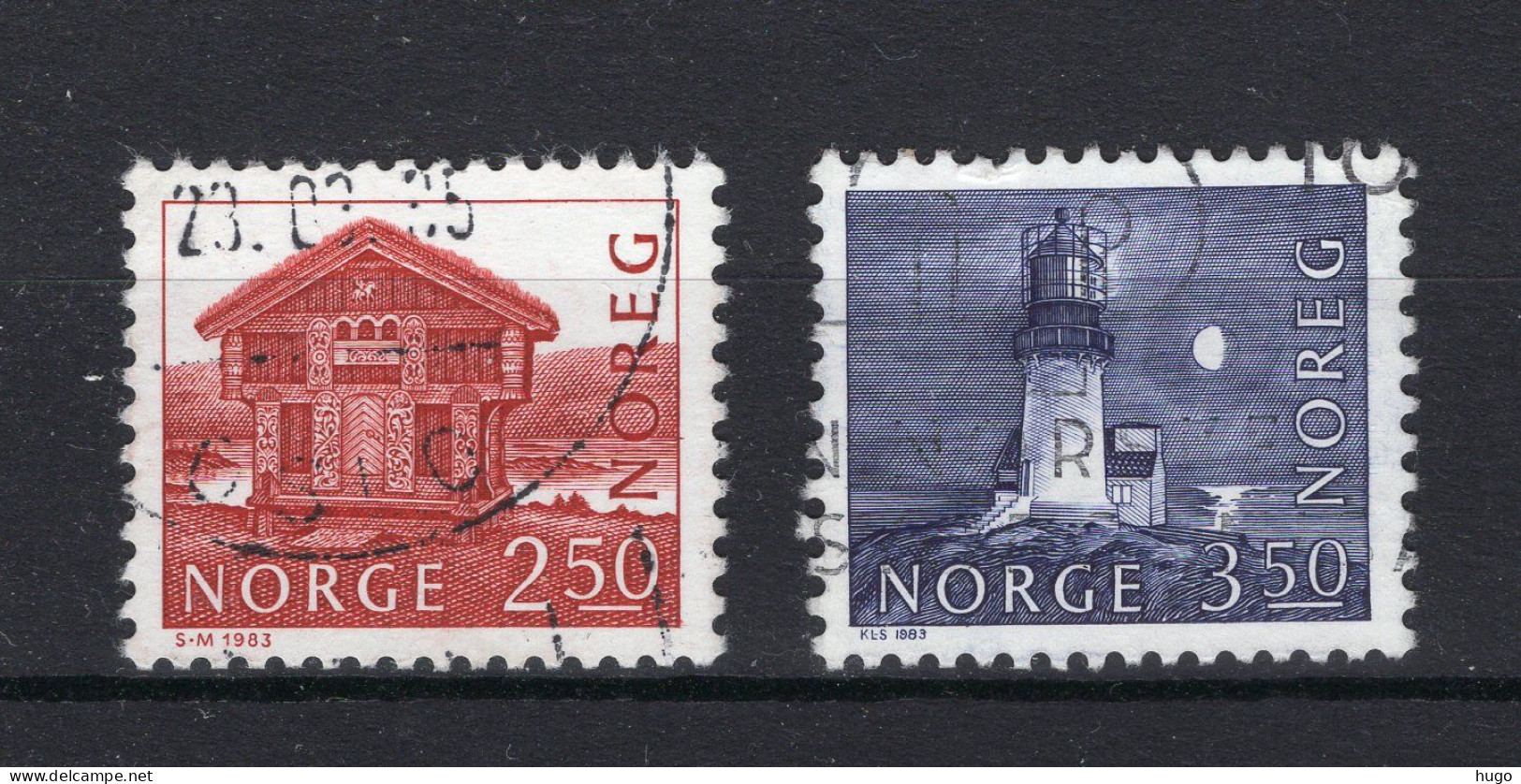 NOORWEGEN Yt. 832/833° Gestempeld 1983 - Usados