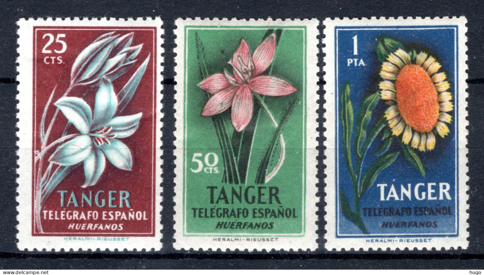 SPANJE TANGER Telegrafo MH Flowers 1950 - Marruecos Español