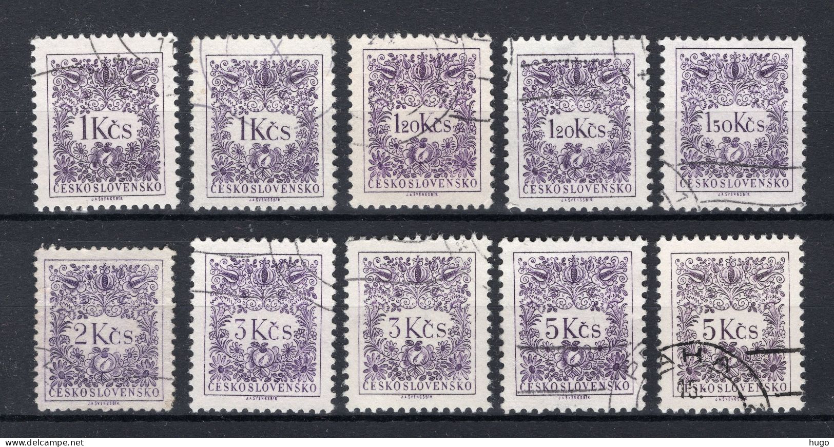TSJECHOSLOVAKIJE Yt. T97/101° Gestempeld Portzegel 1963 - Segnatasse