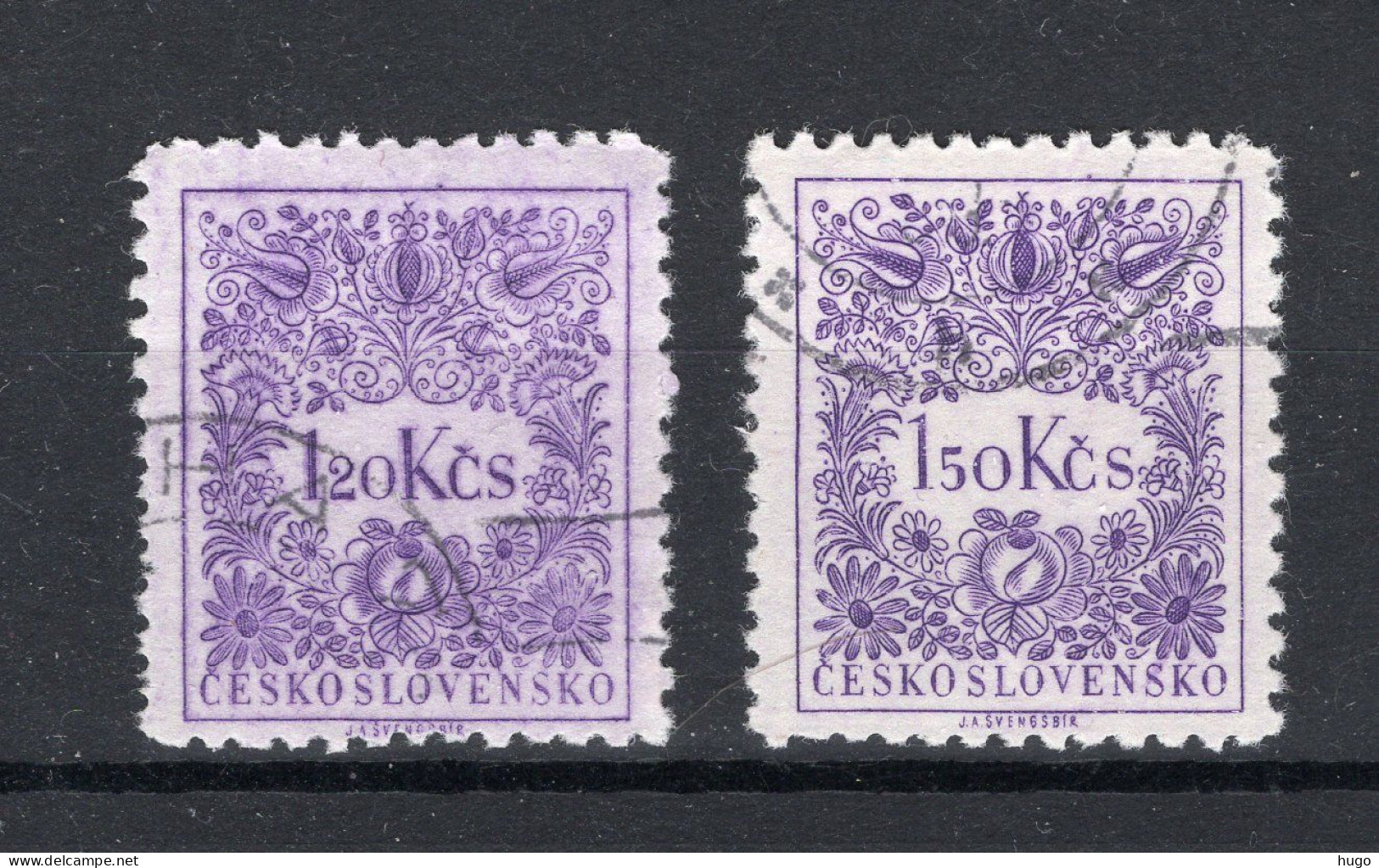 TSJECHOSLOVAKIJE Yt. T86/87° Gestempeld Portzegel 1954 - Impuestos