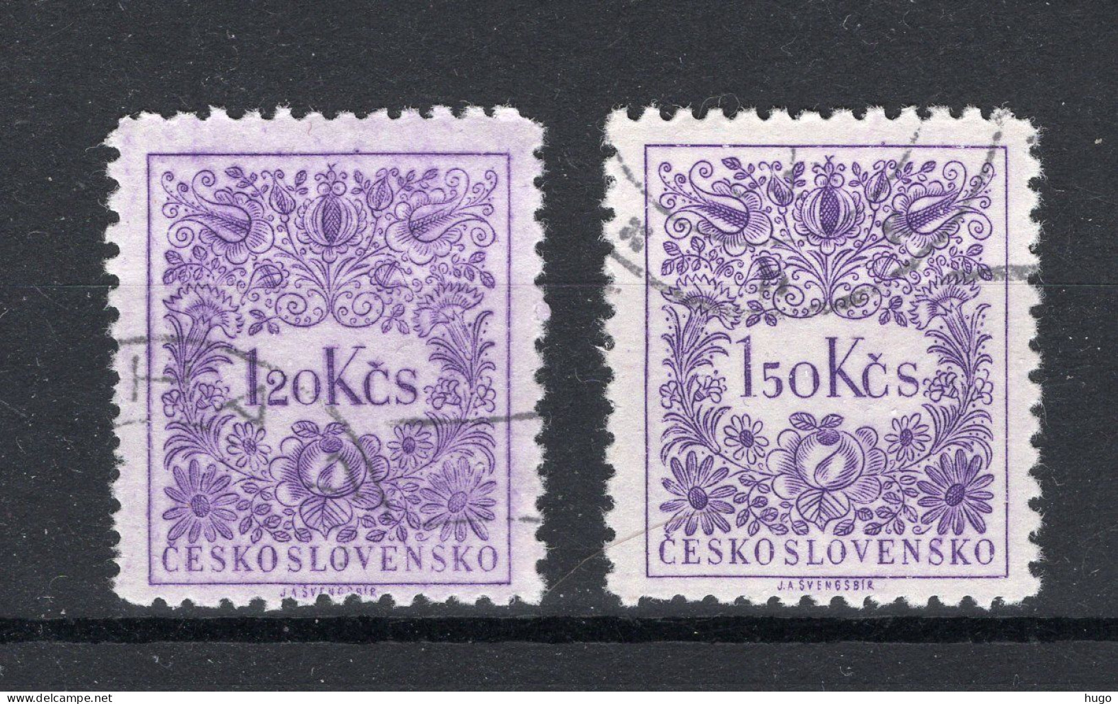 TSJECHOSLOVAKIJE Yt. T86/87° Gestempeld Portzegel 1954 - Timbres-taxe