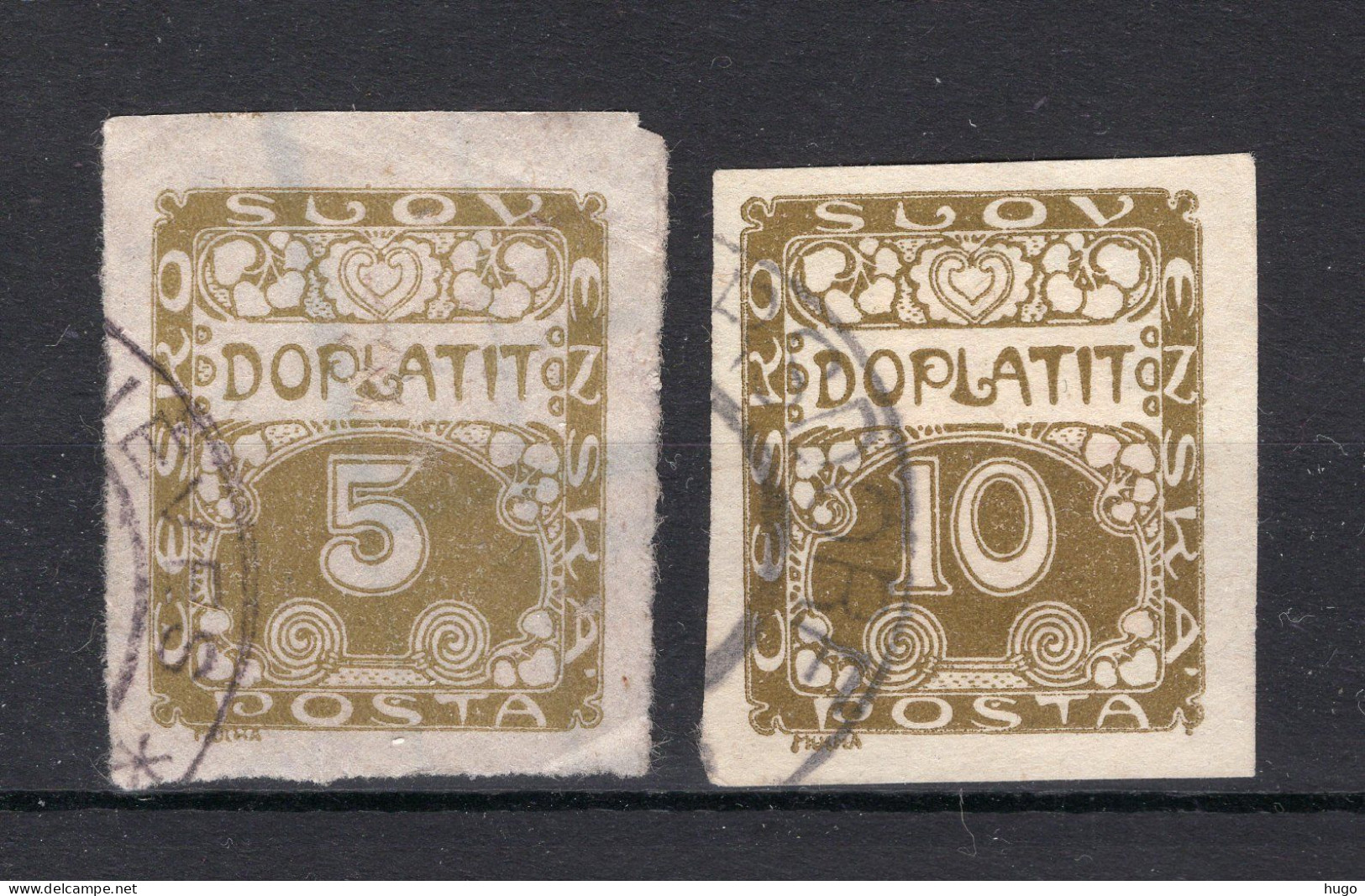 TSJECHOSLOVAKIJE Yt. T1/2° Gestempeld Portzegel 1919-1922 - Portomarken