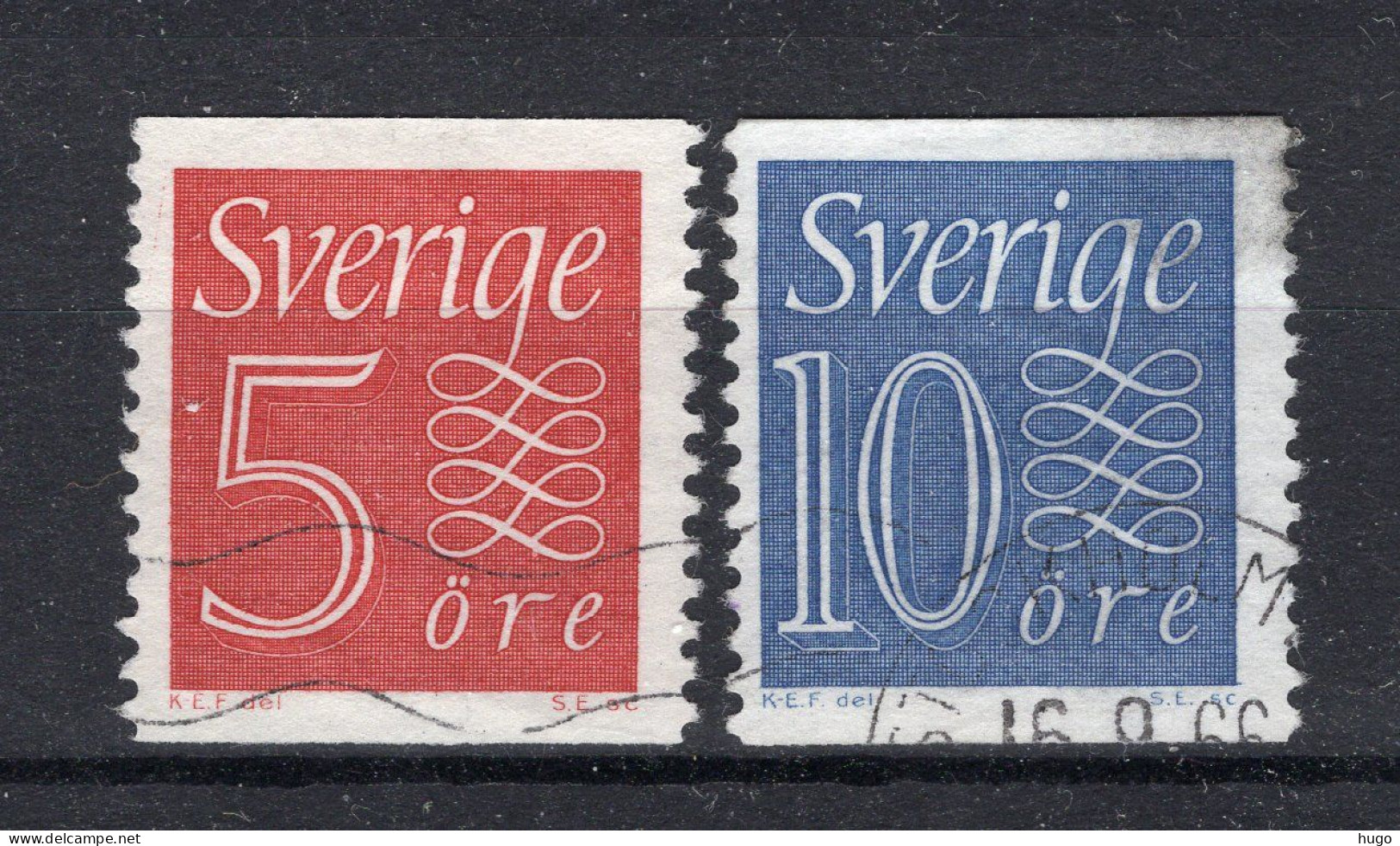 ZWEDEN Yvert 416/417° Gestempeld 1957 -1 - Oblitérés