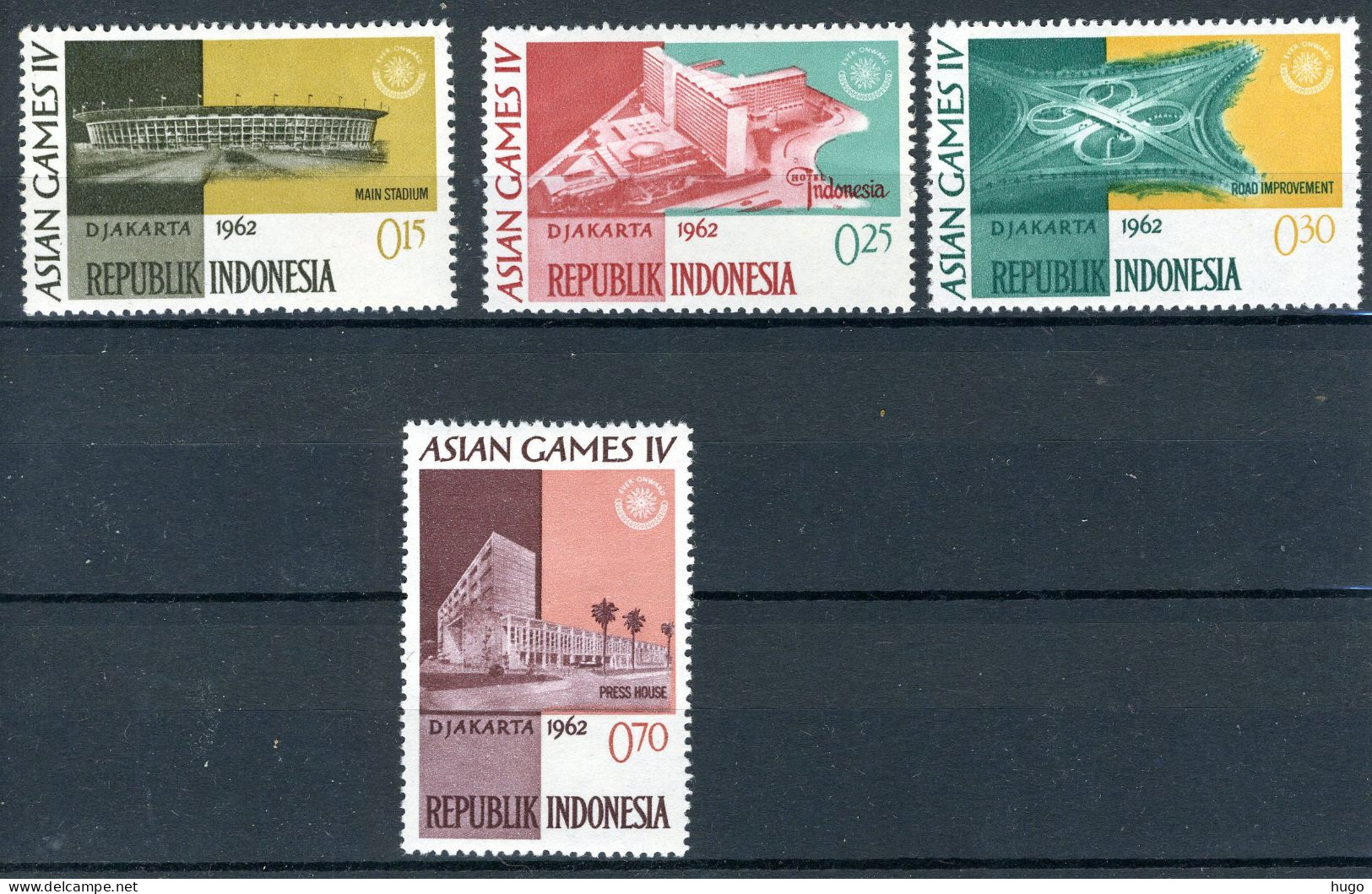 INDONESIE: ZB 359/362 MH 1962 4de Aziatische Spelen Te Jakarta - Indonesië