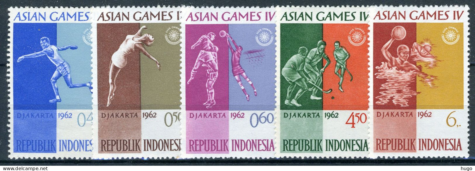 INDONESIE: ZB 344/348 MNH 1962 Aziatische Spelen Te Jakarta -1 - Indonesië