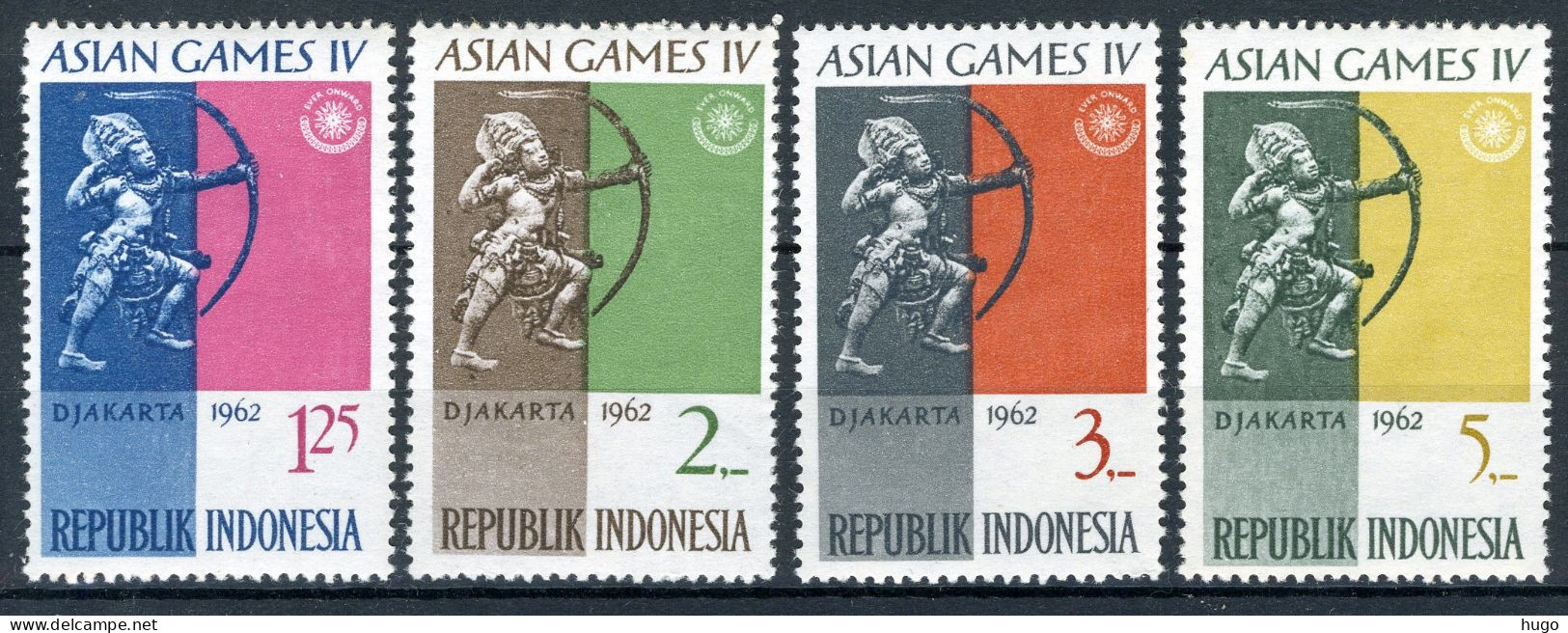 INDONESIE: ZB 332/335 MNH 1962 4de Aziatische Spelen Te Jakarta -1 - Indonesië