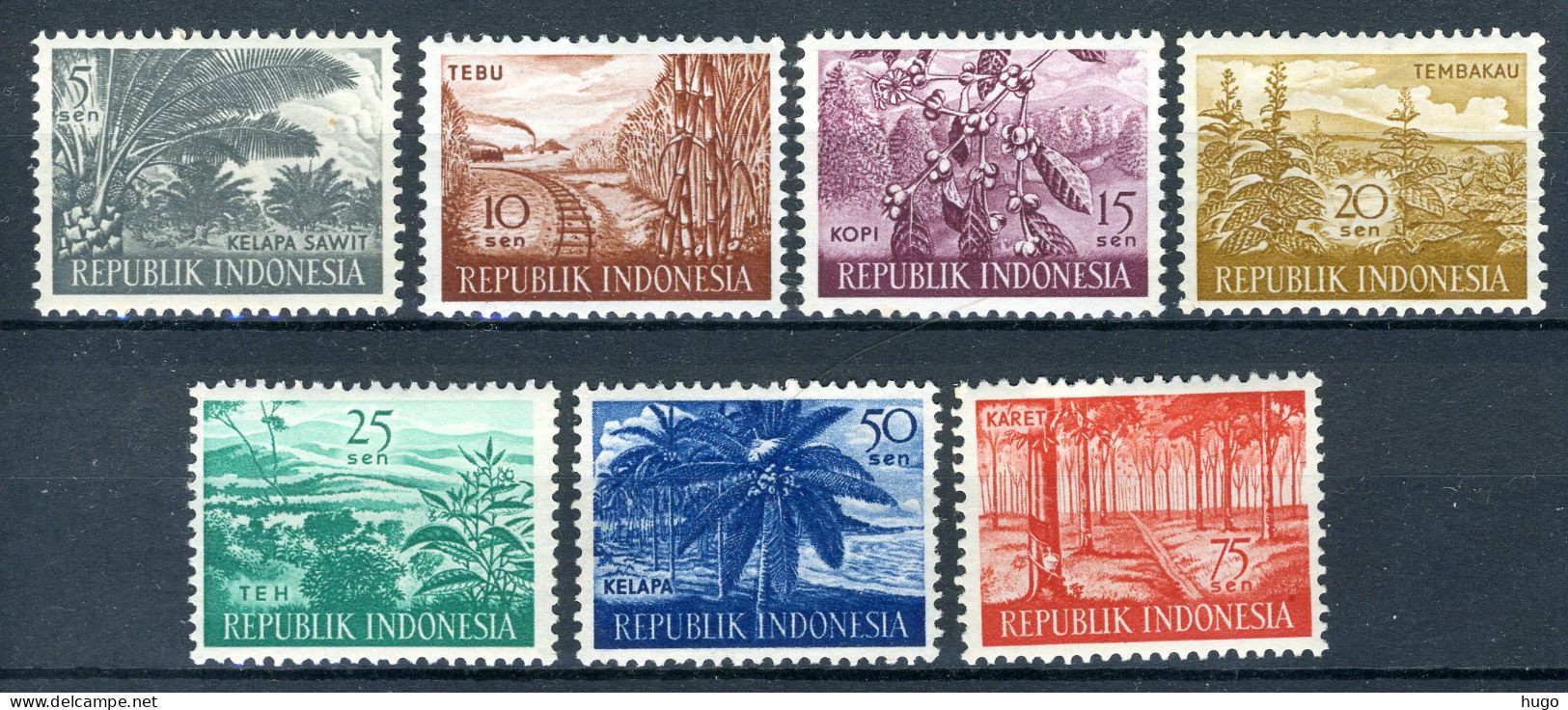 INDONESIE: ZB 268/274 MH 1960 Produktenserie -1 - Indonesië