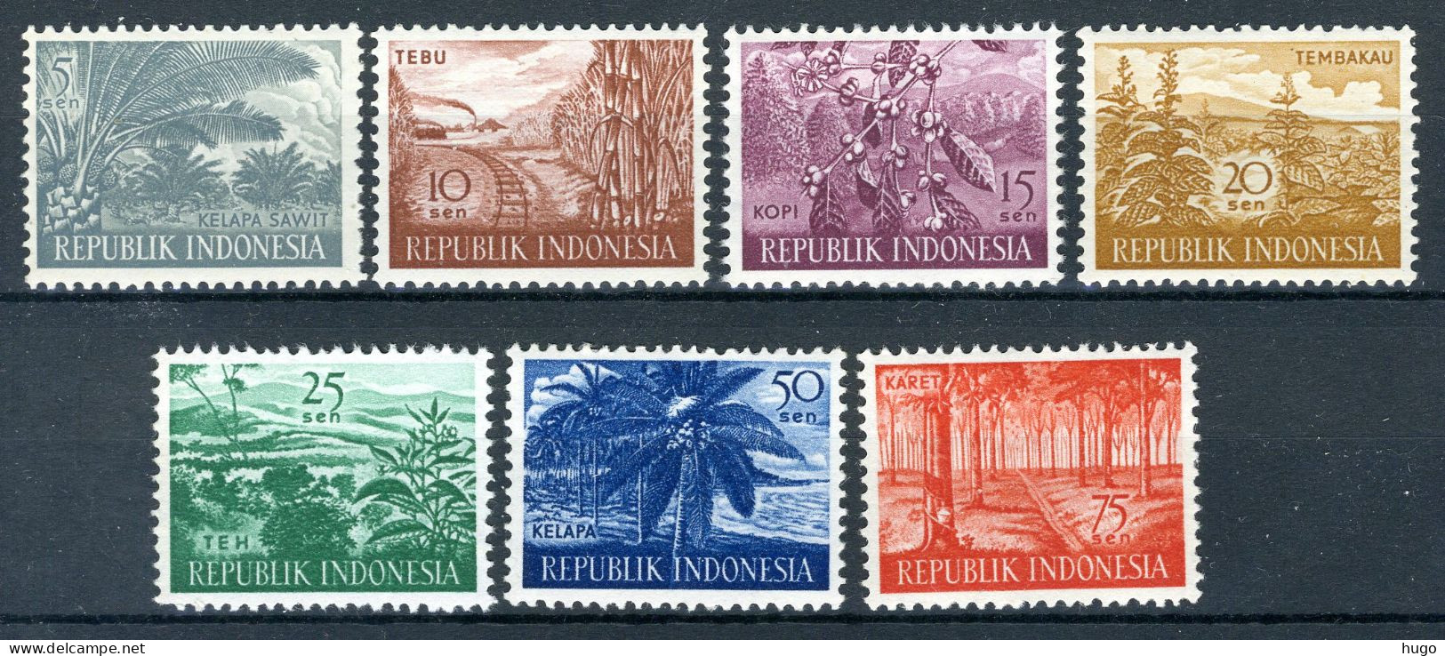 INDONESIE: ZB 268/274 MNH 1960 Produktenserie - Indonesië