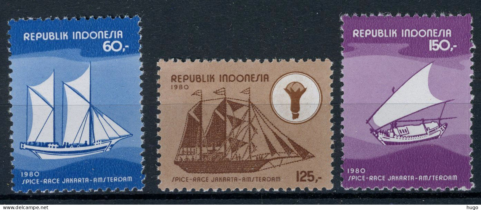 INDONESIE: ZB 977/979 MNH 1980 Nedlloyd Specerijen Race -1 - Indonesia