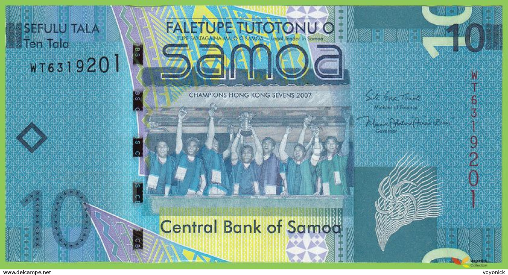 Voyo SAMOA 10 Tala ND/2017 P39b B114b WT UNC - Samoa