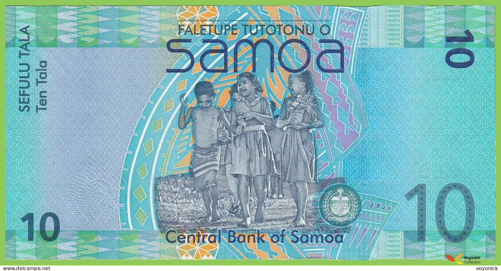 Voyo SAMOA 10 Tala ND/2017 P39b B114b WT UNC - Samoa