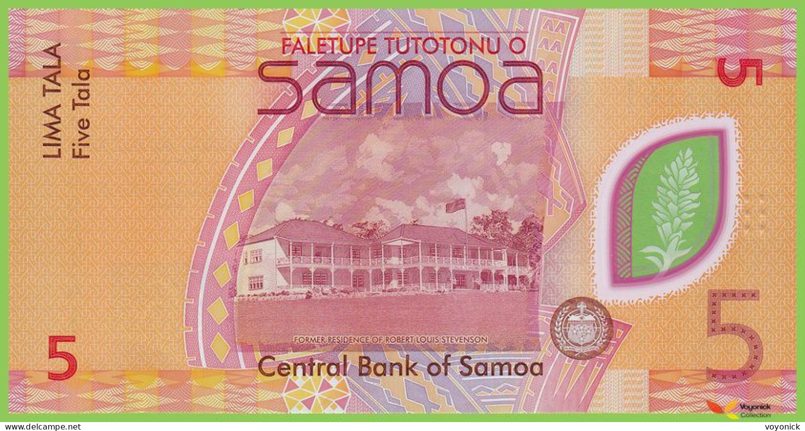 Voyo SAMOA 5 Tala ND/2023 P47 B123a AA000**** UNC Polymer - Samoa