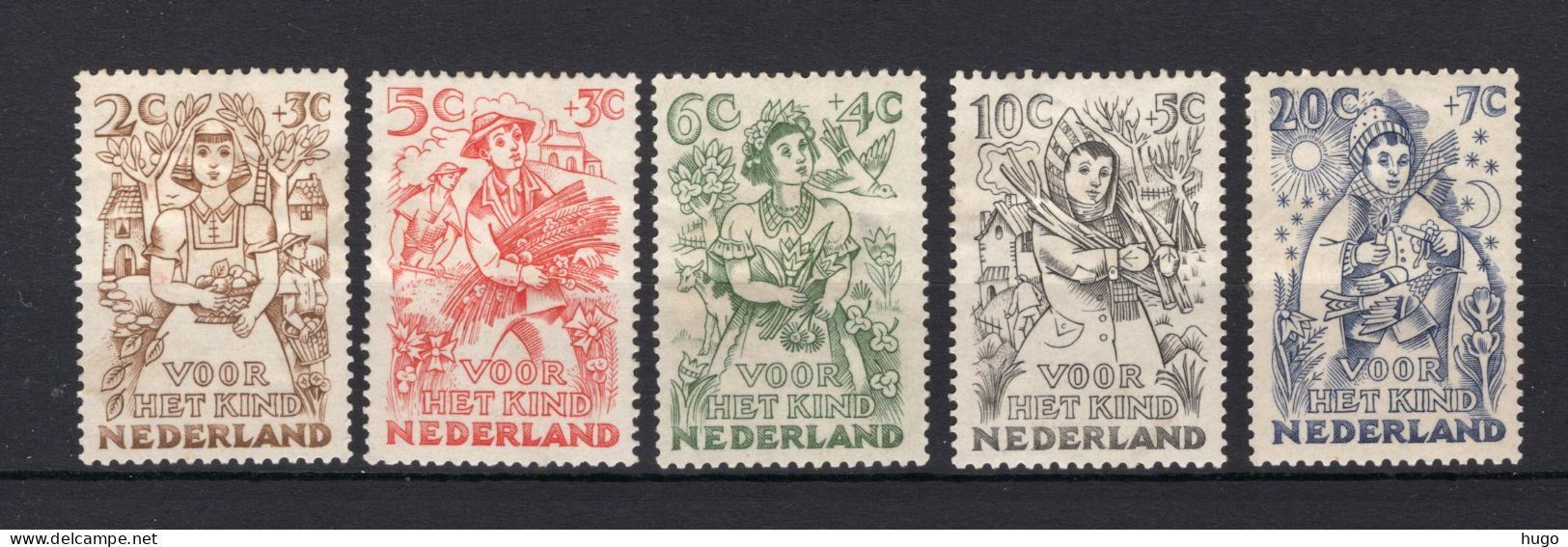 NEDERLAND 544/548 MH 1949 - Kinderzegels - Ongebruikt