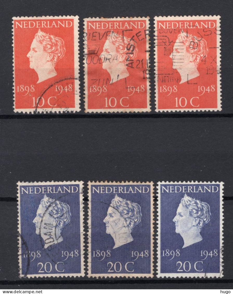 NEDERLAND 504/505 Gestempeld 1948 - 50 Jarig Jubileum Koningin Wilhelmina - Usados