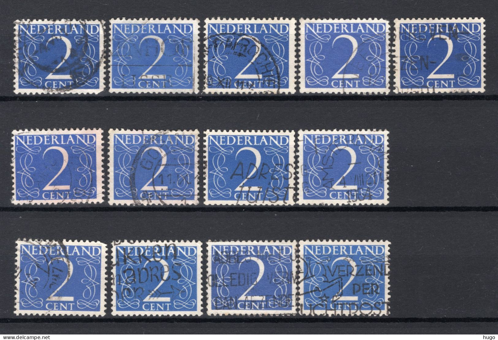 NEDERLAND 461 Gestempeld 1946 - Cijfer (13 Stuks) - Usados