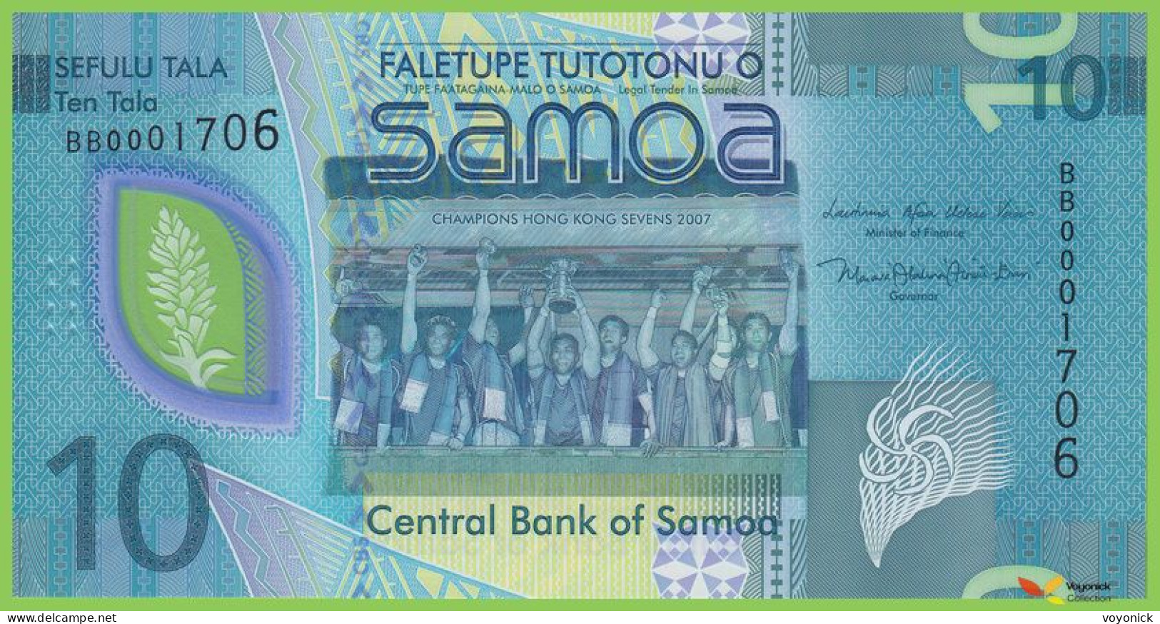 Voyo SAMOA SAMOA 10 Tala ND/2023 P48 B124a BB000**** UNC Polymer - Samoa