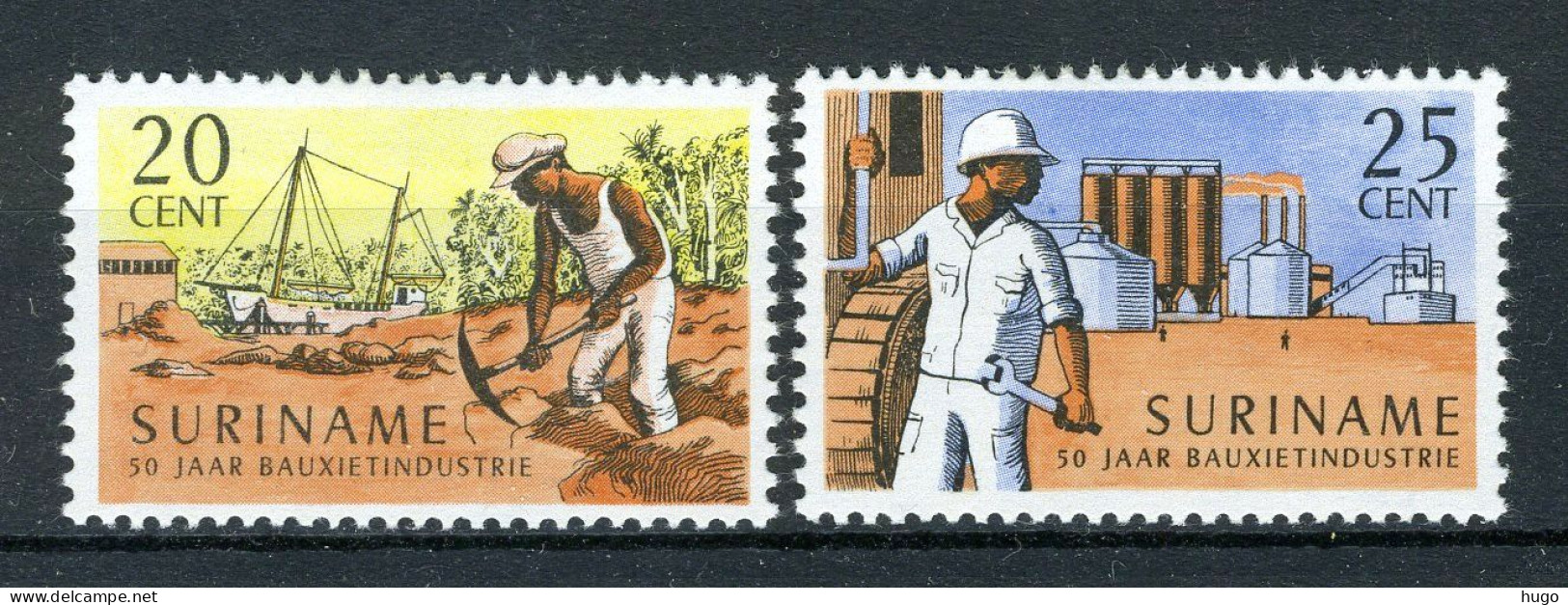 SURINAME 468/469 MH 1966 - 50 Jaar Bauxietindustrie. - Suriname ... - 1975