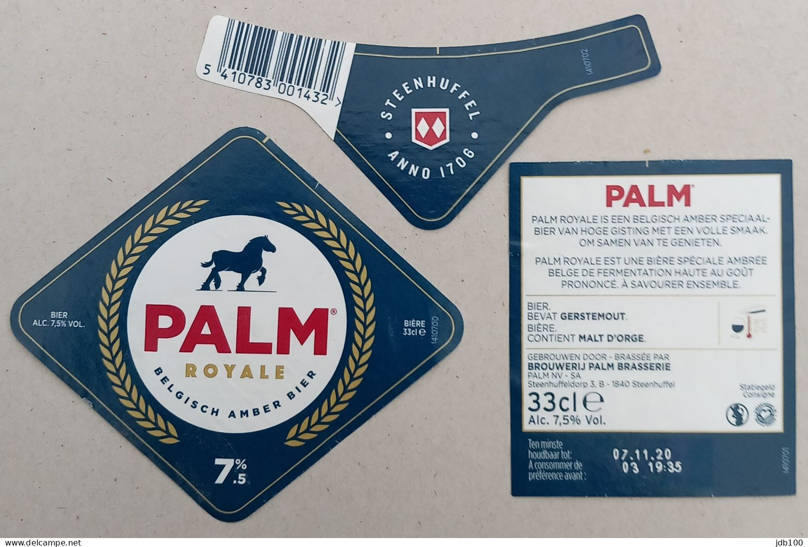 Bier Etiket (b8b), étiquette De Bière, Beer Label, Palm Royale Brouwerij Palm - Cerveza