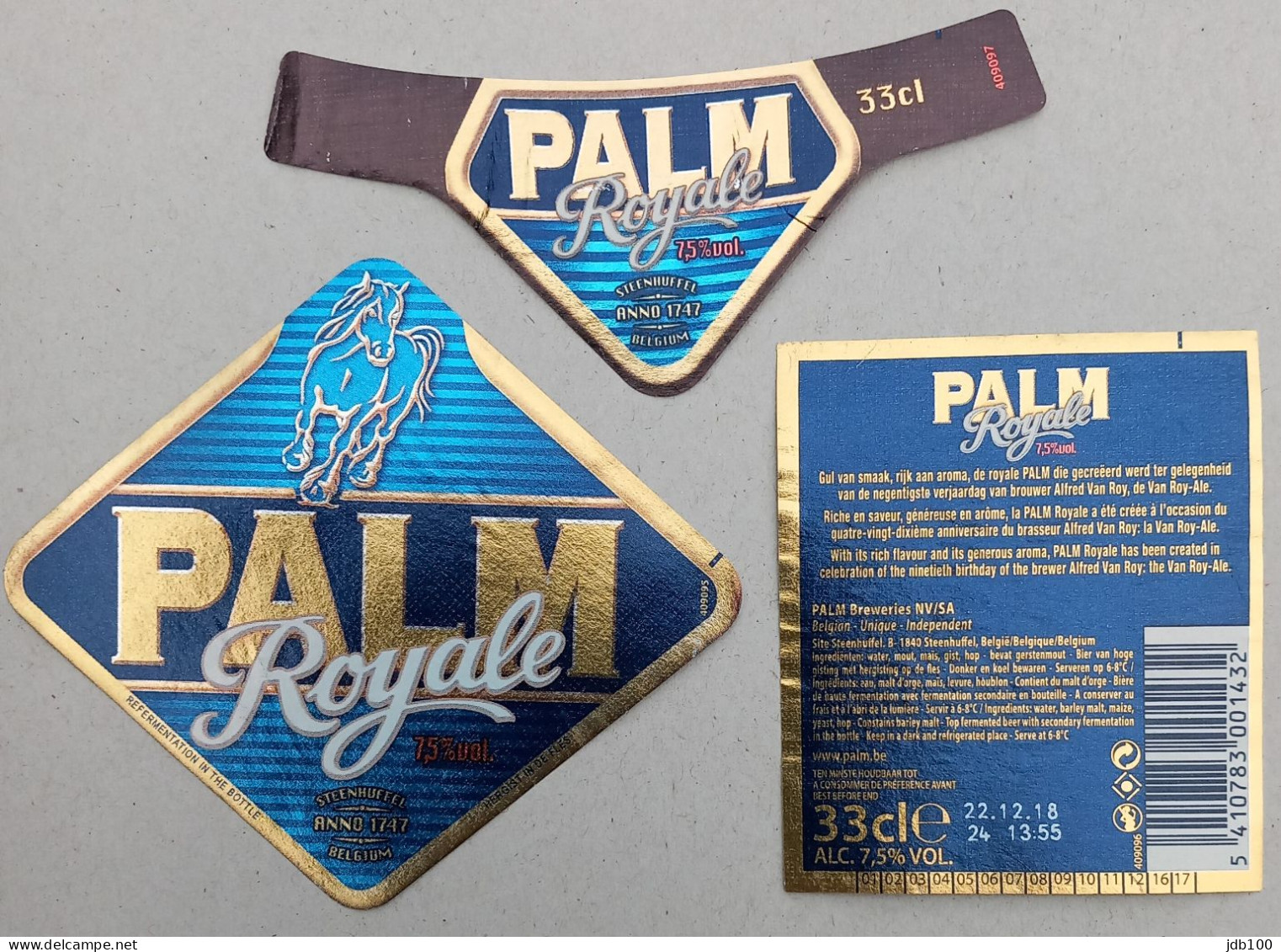 Bier Etiket (c8c), étiquette De Bière, Beer Label, Palm Royale Brouwerij Palm - Cerveza