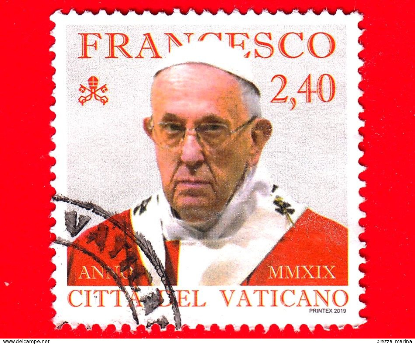 VATICANO - Usato - 2019 - Pontificato Di Papa Francesco - Anno MMXIX - 2.40 - Oblitérés