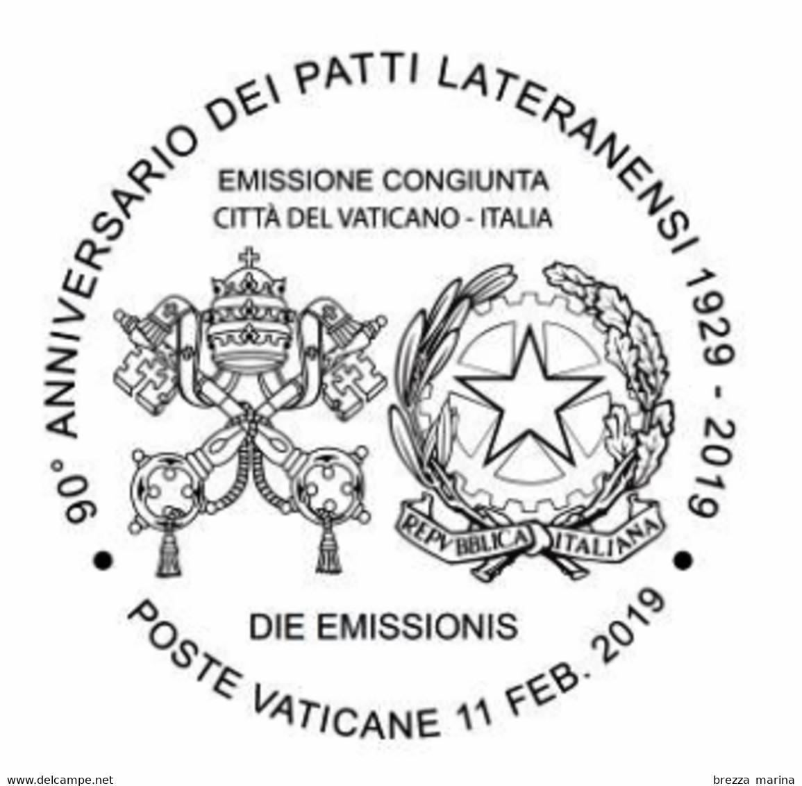 VATICANO - Usato - 2019 - 90º Anniversario Dei Patti Lateranensi - Sala Della Conciliazione - 1.10 - Oblitérés