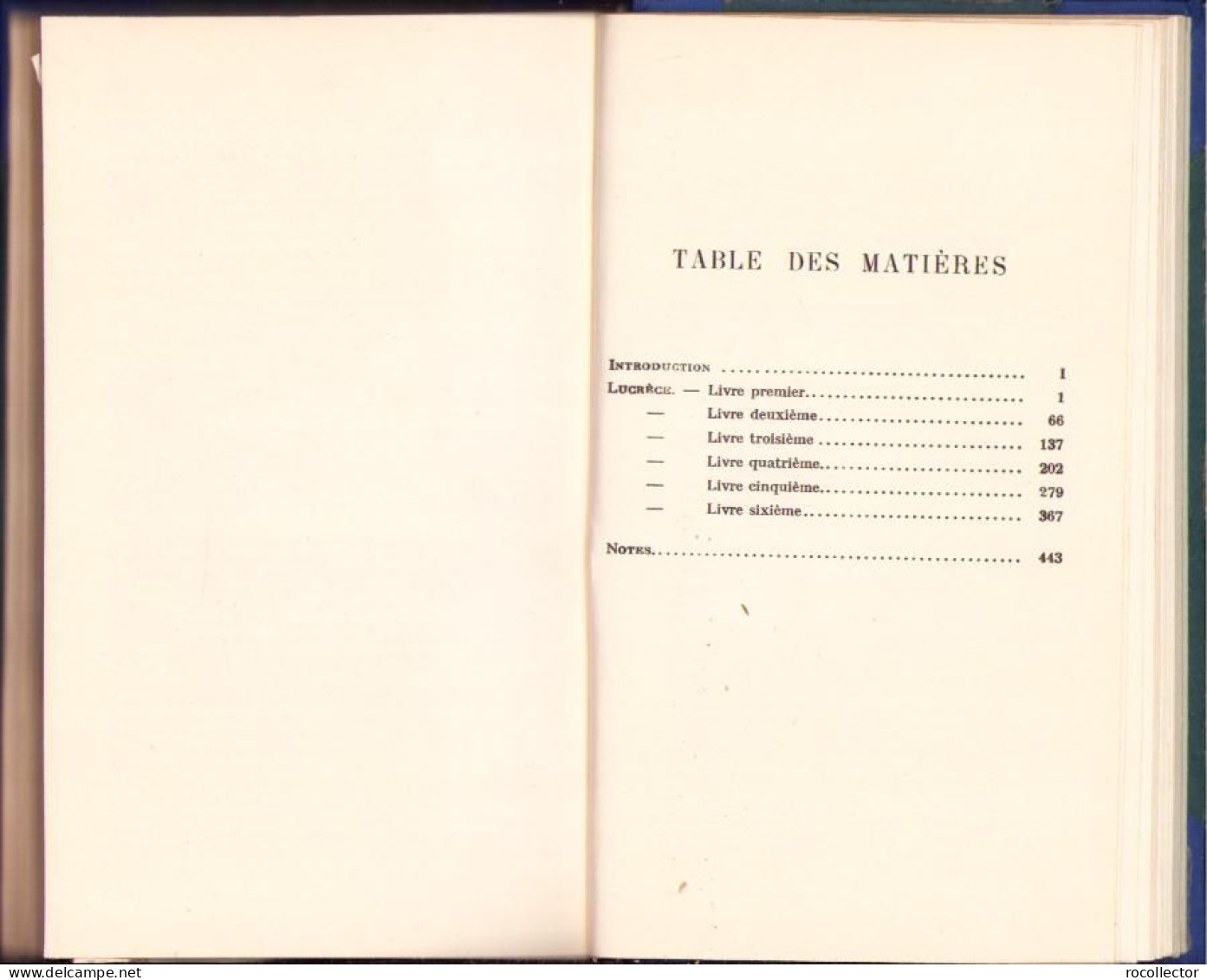 Lucrece De La Nature De Titus Lucretius Carus, 1931 C1689 - Livres Anciens