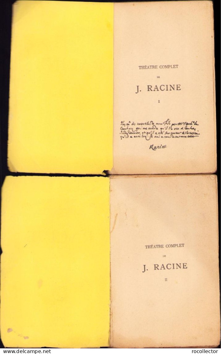 Racine. Théatre, Tome I + II C1683 - Libros Antiguos Y De Colección