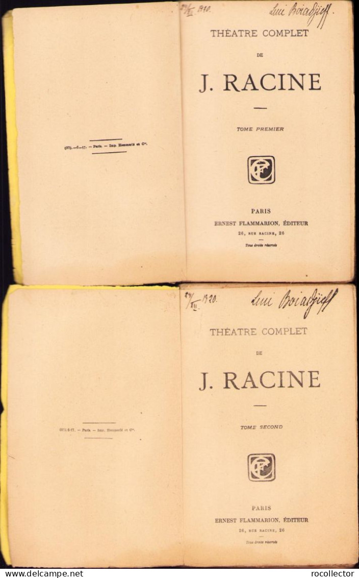 Racine. Théatre, Tome I + II C1683 - Livres Anciens