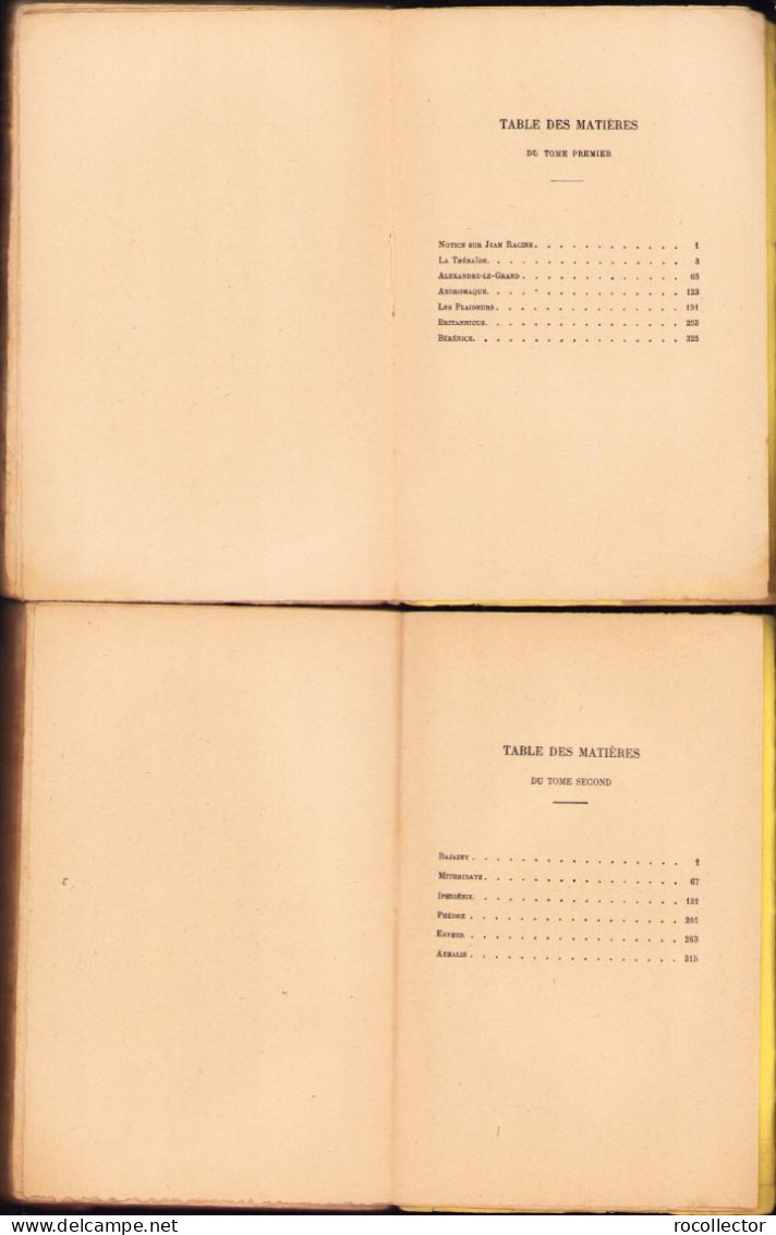 Racine. Théatre, Tome I + II C1683 - Libros Antiguos Y De Colección